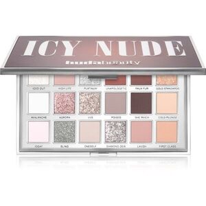 Huda Beauty Icy Nude 18 színt tartalmazó szemhéjfesték paletta 16.1 g kép