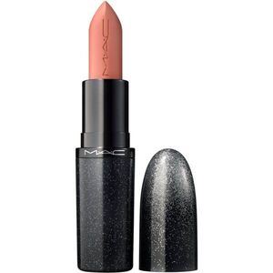 MAC Cosmetics Holiday MACximal Satin Lipstick selyem rúzs árnyalat Naughty Nude 3.5 g kép