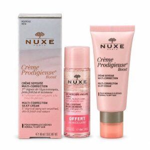 Nuxe Creme Prodigieuse Boost arcápoló szett Multi Correction Silky Cream + Very Rose 3-in-1 Soothing Micellar Water 40 ml + 40 ml kép