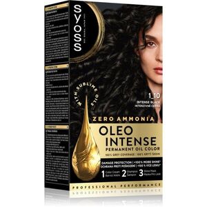 Syoss Oleo Intense tartós hajfesték olajjal árnyalat 1_10 Intense Black 1 db kép