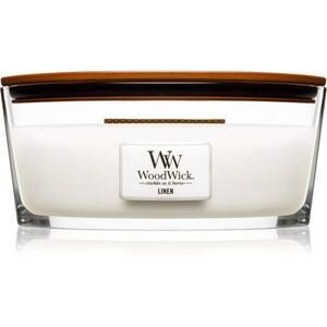 Woodwick Linen illatgyertya fa kanóccal (hearthwick) 453.6 g kép