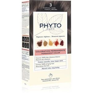 Phyto Color hajfesték ammónia nélkül árnyalat 3 Dark Brown 1 db kép
