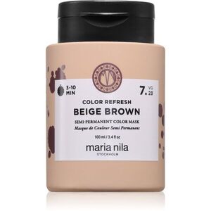 Maria Nila Colour Refresh gyengéd tápláló maszk tartós színes pigmentekkel árnyalat Beige Brown 7.23 100 ml kép
