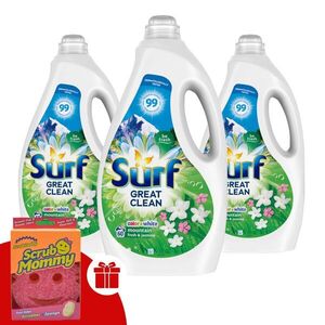 Surf Mountain Fresh & Jasmine folyékony Mosógél 3x3L - 180 mo... kép