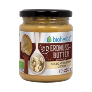 100% bio crunchy mogyoróvaj – 250 g – Bioherba kép