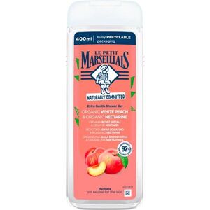 Le Petit Marseillais White Peach Bio & Nectarine Bio gyengéd tusfürdő gél 400 ml kép