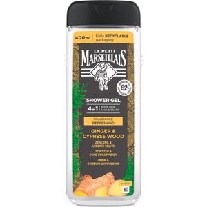 Le Petit Marseillais Ginger & Cypress Wood tusfürdő gél 4 in 1 uraknak 400 ml kép