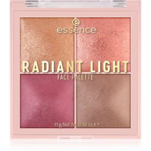 essence Radiant Light bőrélénkítő és arcpirosító sminkpaletta árnyalat Signature Light 11 g kép