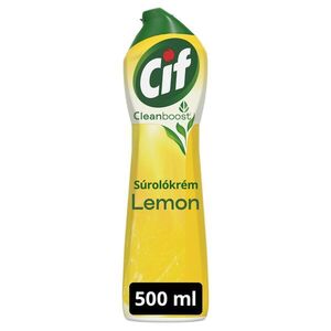 Cif Cleanboost súrolókrém makacs szennyeződésekre Lemon, 500 ml kép