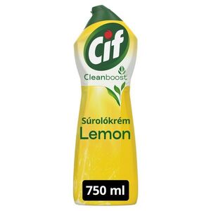 Cif Cleanboost Lemon súrolókrém makacs szennyeződésekre, 750 ml kép
