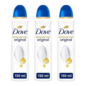Dove Advanced Care Original női izzadásgátló dezodor, 3x150 ml kép