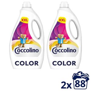 Coccolino Color mosószer színes ruhákhoz, 176 mosás, 2x3.52 l kép