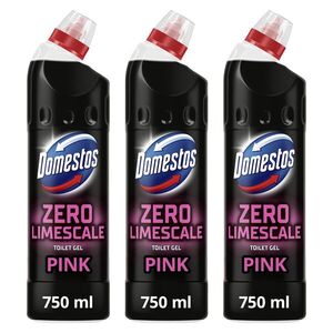 Domestos zéró Pink WC vízkőoldó gél fertőtlenítő hatással, 3x750 ml kép