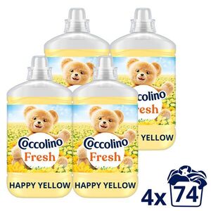 Coccolino Fresh Happy Yellow öblítő, 296 mosás, 4x1702 ml kép