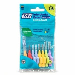 TePe Interdental Brush fogköztisztító kefék Extra Soft 8 pcs Mixed Pack kép