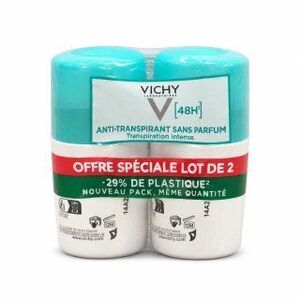 Vichy roll-on 48H Intensive Anti-Transpirant Deodorant Roll-on Fragrance Free 2 x 50 ml kép
