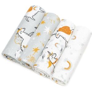 T-TOMI Cloth Diapers Unicorns mosható pelenkák 76x76 cm 4 db kép