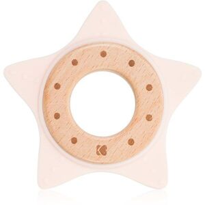 Kikkaboo Silicone and Wood Teether Star rágóka Pink 1 db kép