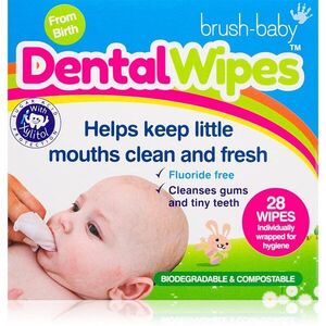 Brush Baby DentalWipes kendők a fogakra gyermekeknek 28 db kép