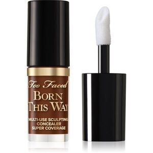 Too Faced Born This Way Super Coverage Multi-Use Concealer Travel Size tartós korrektor a teljes fedésre árnyalat Cocoa 2 ml kép
