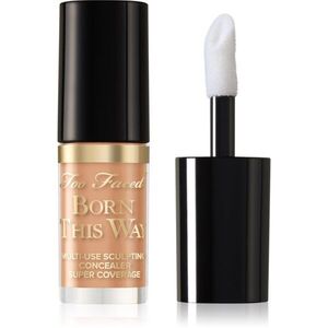 Too Faced Born This Way Super Coverage Multi-Use Concealer Travel Size tartós korrektor a teljes fedésre árnyalat Natural Beige 2 ml kép