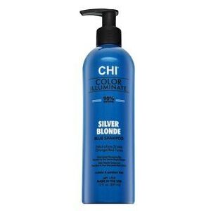 CHI Color Illuminate Silver Blonde Blue Shampoo tonizáló sampon platinaszőke és ősz hajra 355 ml kép