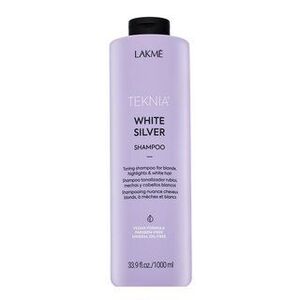 Lakmé Teknia White Silver Shampoo neutralizáló sampon platinaszőke és ősz hajra 1000 ml kép