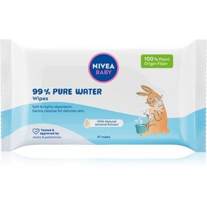 NIVEA BABY Pure Water frissítő nedves törlőkendők 57 db kép
