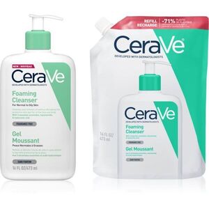 CeraVe Cleansers Foaming Cleanser szett normál és zsíros bőrre kép