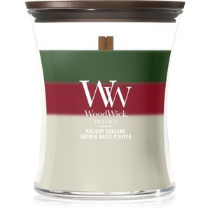 Woodwick Trilogy Holiday Garland illatgyertya fa kanóccal 275 g kép