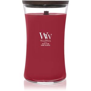 Woodwick Velvet Plum illatgyertya fa kanóccal 609 g kép