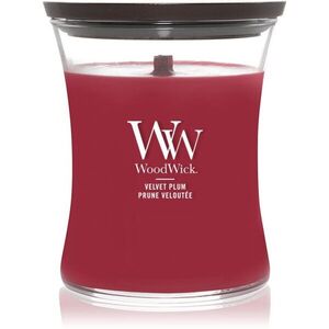 Woodwick Velvet Plum illatgyertya fa kanóccal 275 g kép