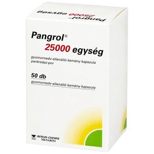 Pangrol 25000 egység gyomornedv-ellenálló kemény kapszula 50 db kép