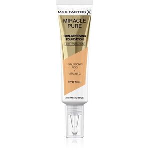 Max Factor Miracle Pure Skin tartós alapozó SPF 30 árnyalat 33 Crystal Beige 30 ml kép