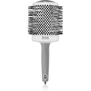 Olivia Garden Expert Shine Wavy Bristles White&Grey hajkefe průměr 80 mm 1 db kép