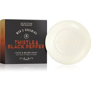 Scottish Fine Soaps Thistle & Black Pepper Szilárd szappan az arcra és a szakállra 100 g kép