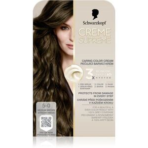 Schwarzkopf Creme Supreme tartós hajfesték árnyalat 5-0 Medium Brown 60 ml kép