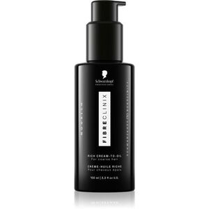 Schwarzkopf Professional Fibre Clinix Rich Cream-to-Oil tápláló olaj a rakoncátlan hajra 100 ml kép