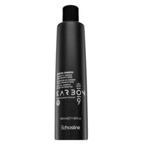 Echosline Karbon 9 Charcoal Shampoo sampon festett, vegyileg kezelt és szőkített hajra 350 ml kép