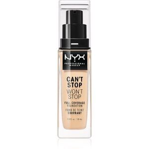 NYX Professional Makeup Can't Stop Won't Stop Full Coverage Foundation Magas fedésű alapozó árnyalat 06 Vanilla 30 ml kép