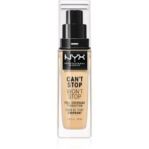NYX Professional Makeup Can't Stop Won't Stop Full Coverage Foundation Magas fedésű alapozó árnyalat 6.5 Nude 30 ml kép