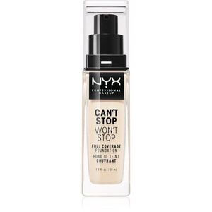 NYX Professional Makeup Can't Stop Won't Stop Full Coverage Foundation Magas fedésű alapozó árnyalat 01 Pale 30 ml kép