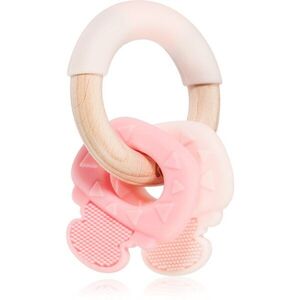 Kikkaboo Silicone and Wood Teether Keys rágóka Pink 1 db kép